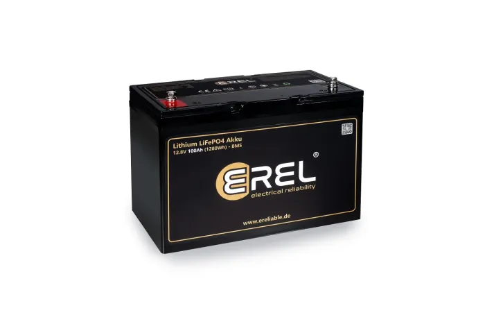 EREL LiFePO4 12,8V Akku 100Ah (1280Wh) Lithium Batterie für Wohnmobil, Solar und Boot - Image 4